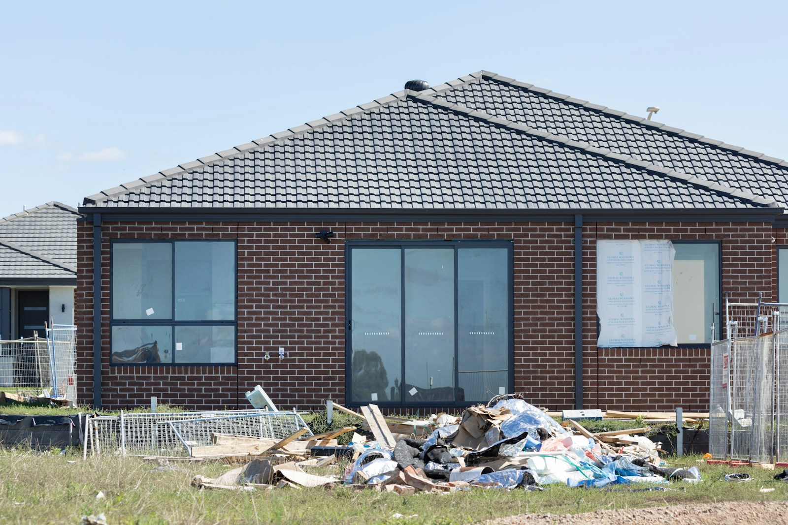 Brick domestic build with site materials